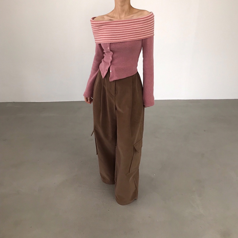 2TWO MOON東大門㊣直郵女士新款熱賣休閑推薦時尚長袖T恤露肩2TWO MOON長袖T恤