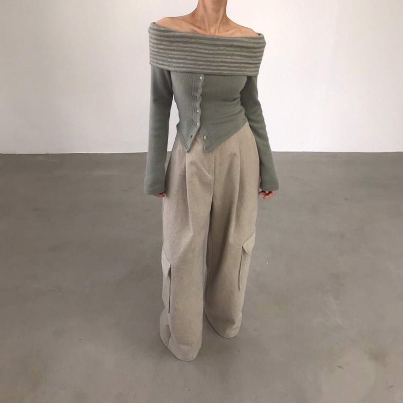 2TWO MOON東大門㊣直郵女士新款熱賣休閑推薦時尚長袖T恤露肩2TWO MOON長袖T恤圖色2