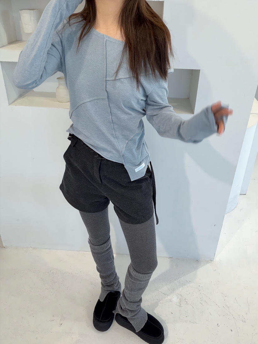 GLITTER東大門㊣實拍女裝新款25秋冬熱賣推薦職業休閑長袖T恤GLITTER長袖T恤