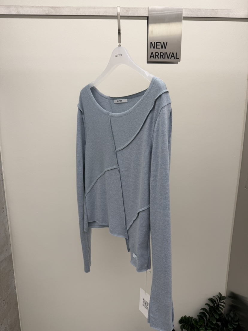 GLITTER東大門㊣實拍女裝新款25秋冬熱賣推薦職業休閑長袖T恤GLITTER長袖T恤圖色2