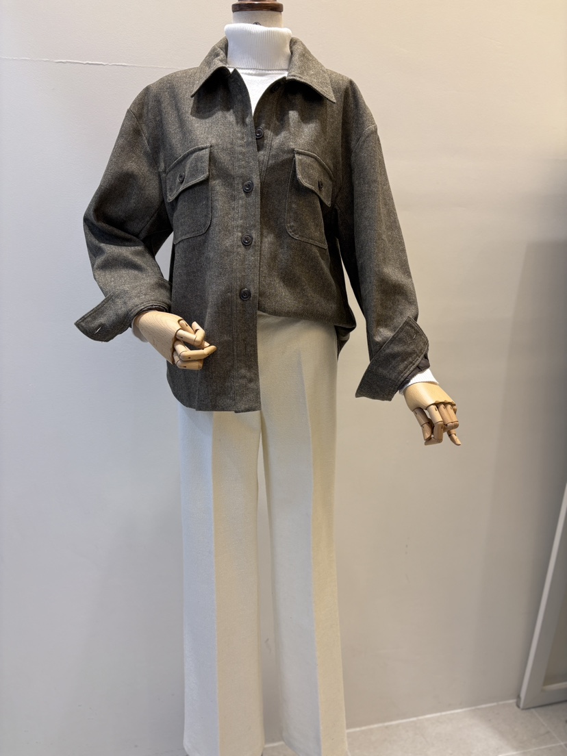 INNO東大門㊣直郵女裝新款休閑推薦時尚熱賣襯衫蕾絲衫口袋INNO襯衫/蕾絲衫圖色1