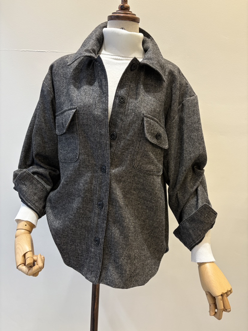 INNO東大門㊣直郵女裝新款休閑推薦時尚熱賣襯衫蕾絲衫口袋INNO襯衫/蕾絲衫圖色2