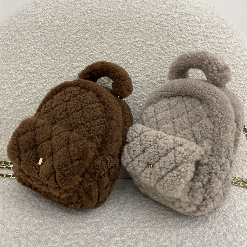 J PLACE東大門㊣直郵女裝新品推薦時尚熱賣職業雙肩背包羊毛J PLACE雙肩背包