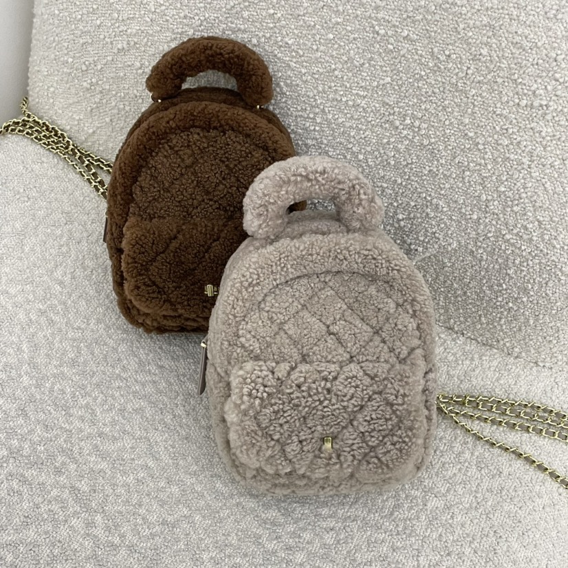 J PLACE東大門㊣直郵女裝新品推薦時尚熱賣職業雙肩背包羊毛J PLACE雙肩背包