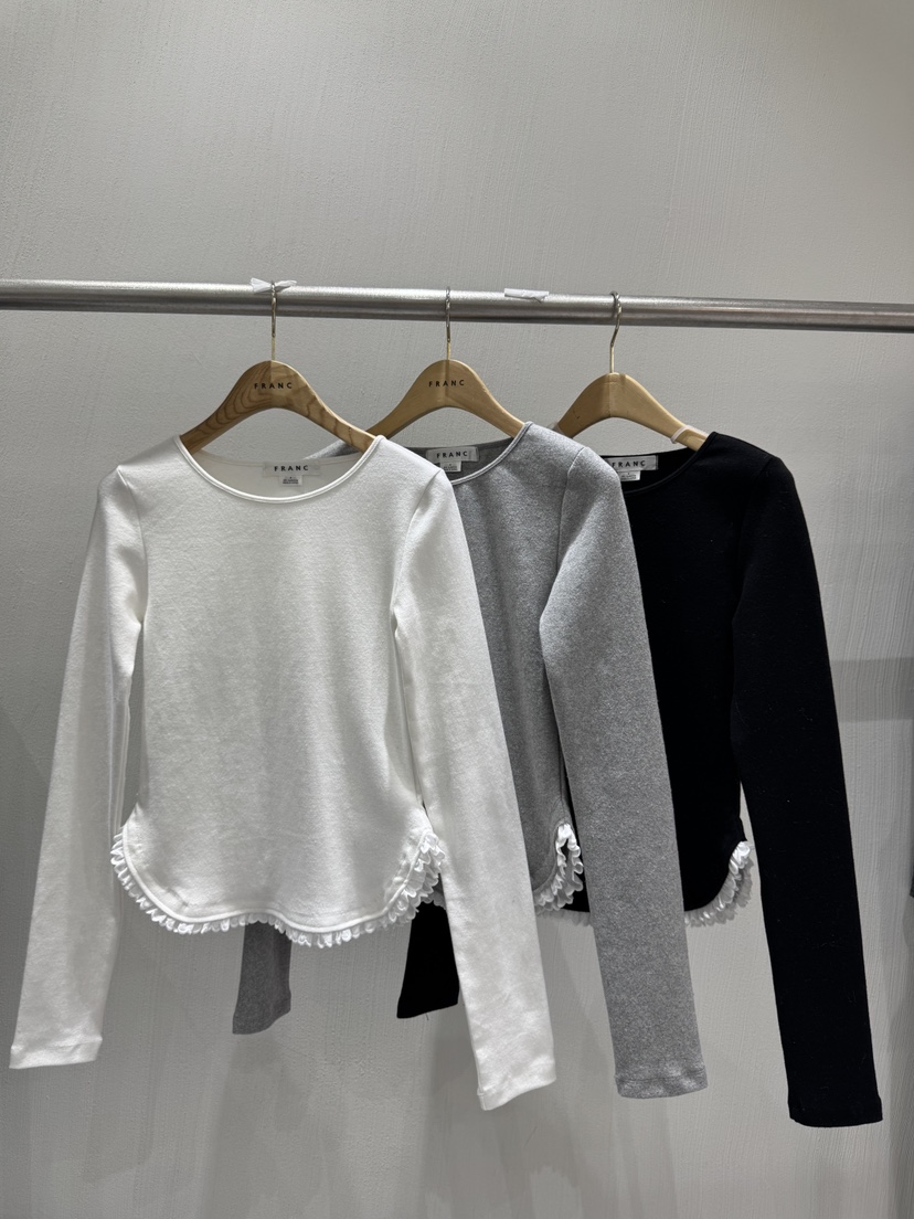 FRANC—L韓國代購㊣女裝新品人氣時尚職業熱賣25秋冬長袖T恤FRANC長袖T恤