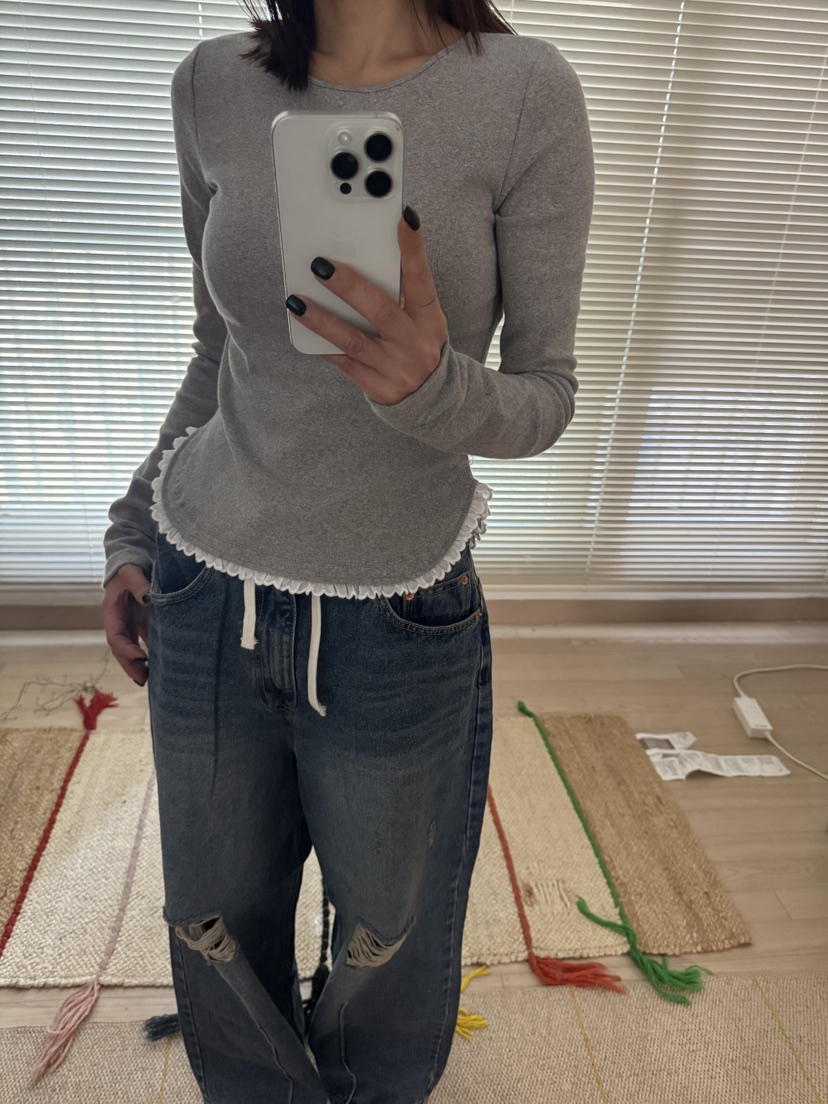 FRANC—L韓國代購㊣女裝新品人氣時尚職業熱賣25秋冬長袖T恤FRANC長袖T恤圖色2