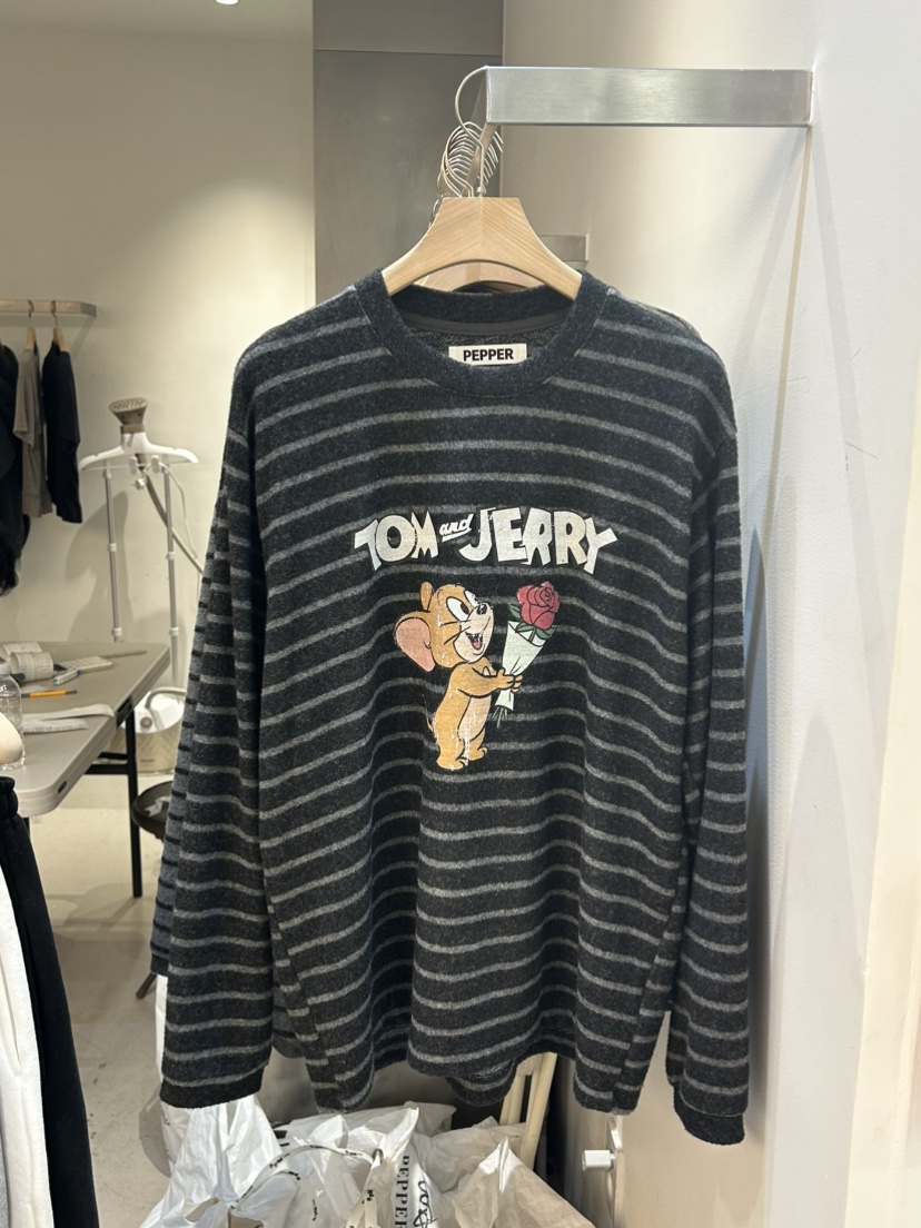 PEPPER-L韓國代購㊣女士新品熱賣25秋冬休閑時尚職業長袖T恤PEPPER長袖T恤圖色1