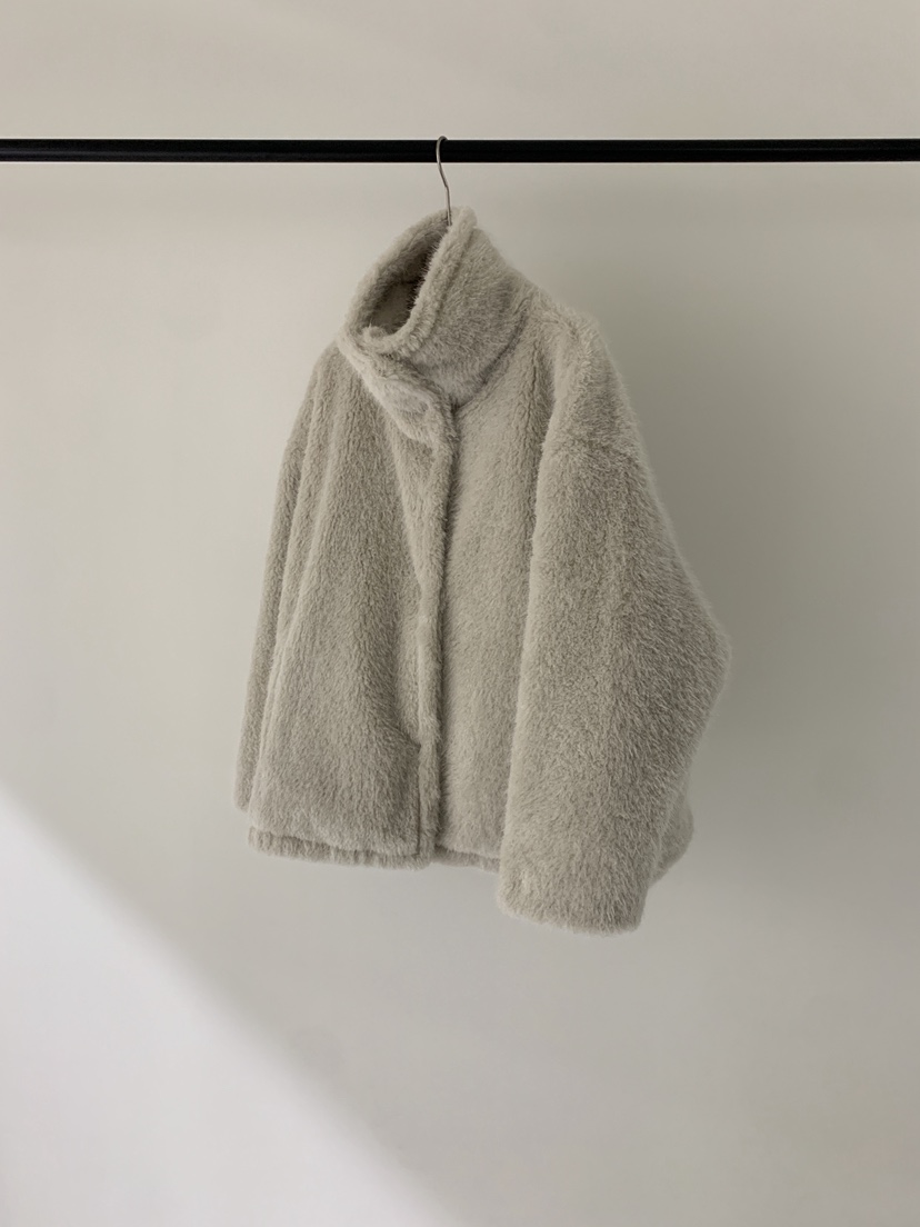 LOGARDEN東大門㊣代購女士新品熱賣人氣時尚短款大衣毛絨高領LO GARDEN短款大衣