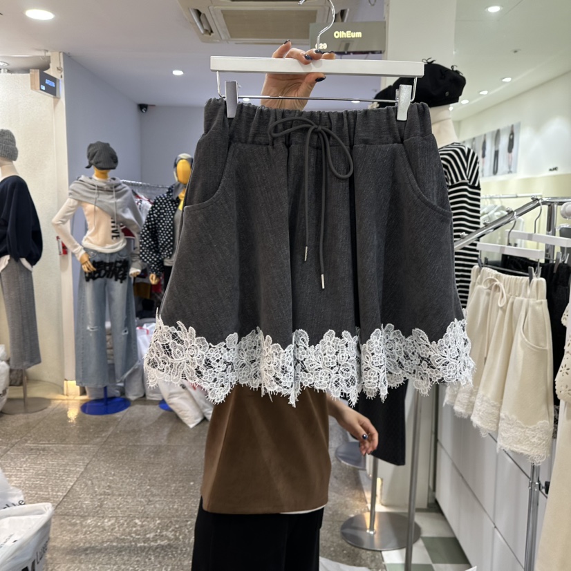 OREUM東大門㊣直郵女裝新品熱賣人氣職業休閑推薦時尚短褲褶皺OREUM短褲圖色3棕色