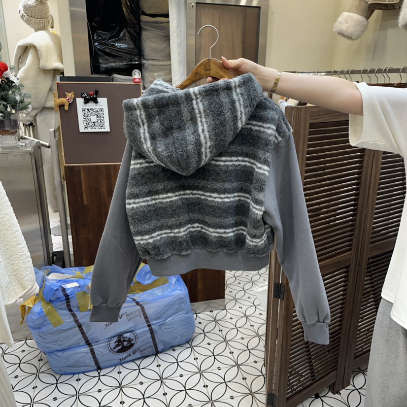 BAMBOLINA韓國代購㊣女裝新款人氣熱賣推薦時尚衛衣加絨拉鏈BAMBOLINA衛衣