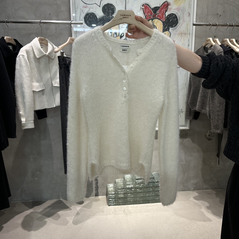LAMAGIEPIE東大門㊣代購女士新款職業休閑25秋冬熱賣針織衫LAMAGIE GREY針織衫圖色1