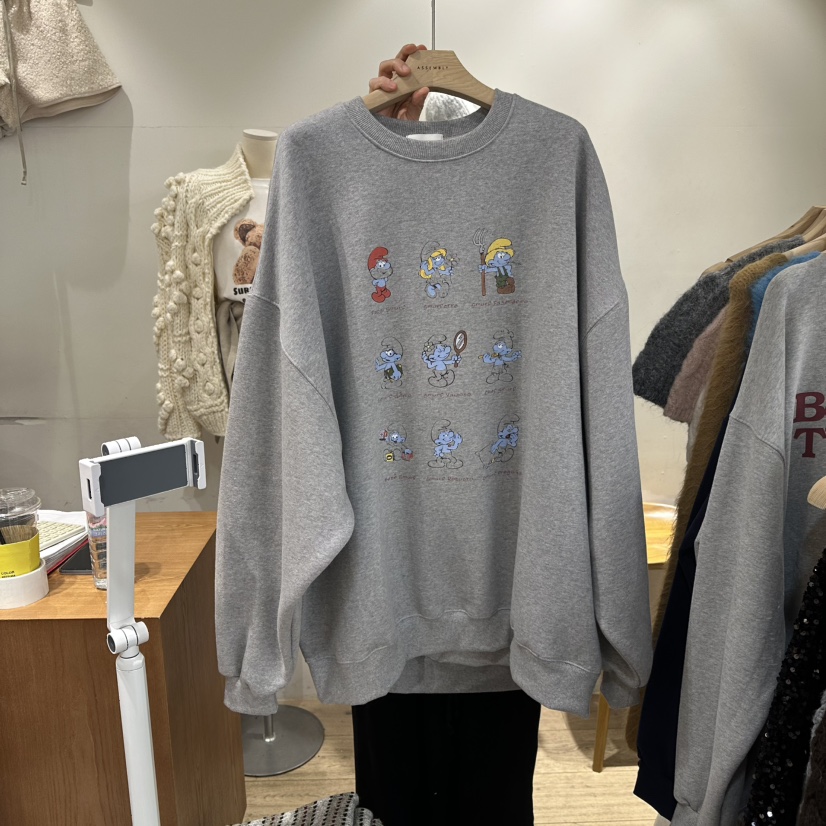 ASSEMBLY韓國直郵㊣女裝新款25秋冬推薦人氣職業熱賣衛衣加絨ASSEMBLY衛衣圖色1