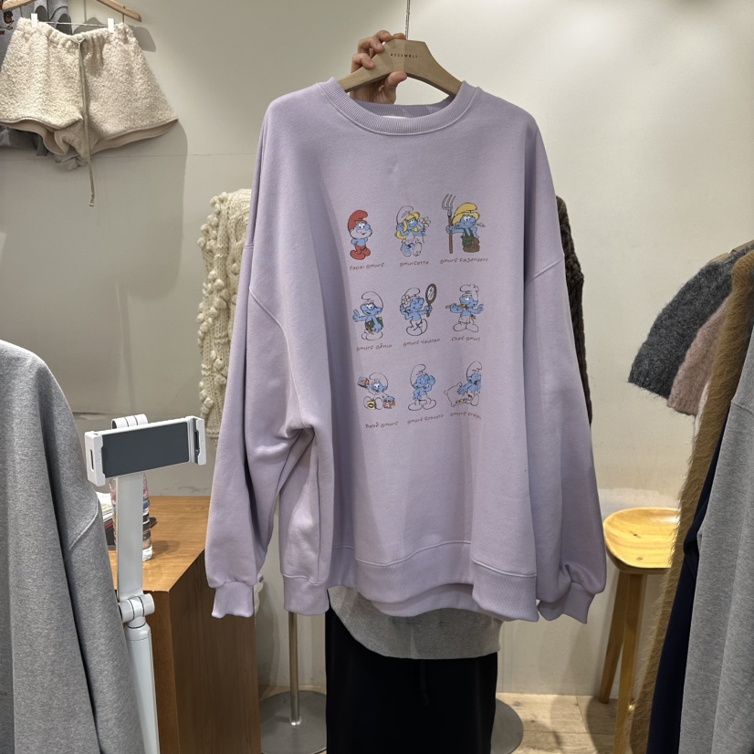 ASSEMBLY韓國直郵㊣女裝新款25秋冬推薦人氣職業熱賣衛衣加絨ASSEMBLY衛衣圖色2