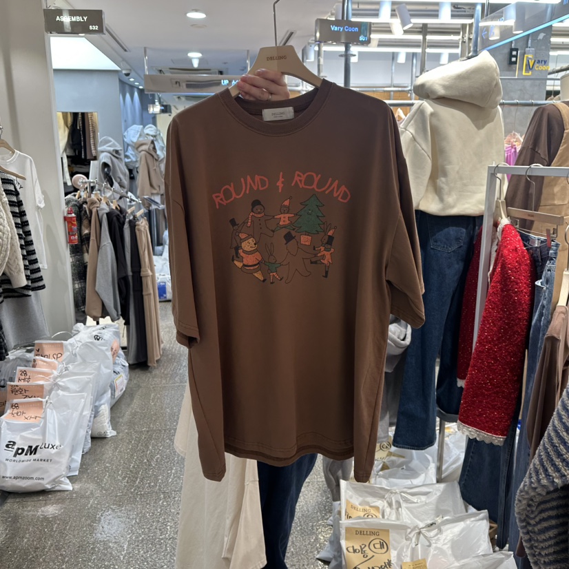 DELLING東大門㊣代購女裝新品推薦職業熱賣休閑時尚人氣T恤DELLINGT恤圖色2