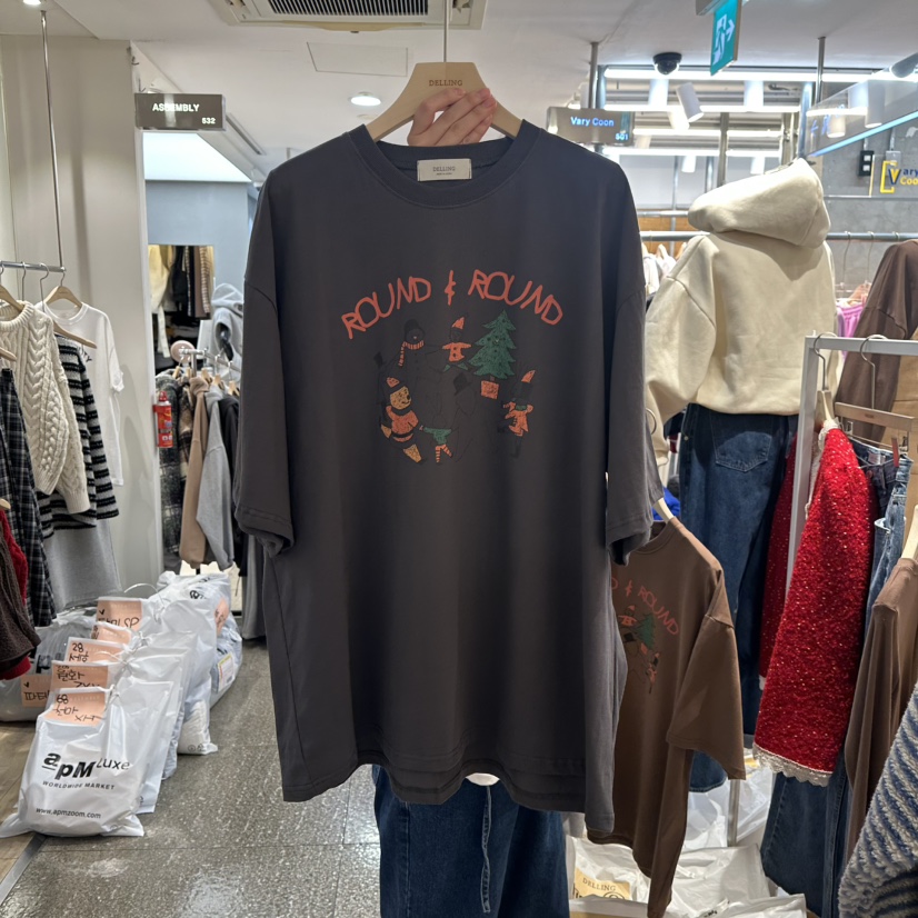 DELLING東大門㊣代購女裝新品推薦職業熱賣休閑時尚人氣T恤DELLINGT恤圖色3