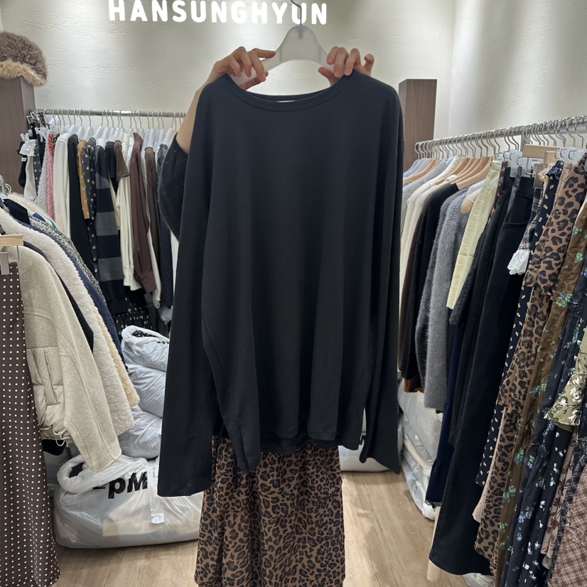 HANSUNGHYUN東大門㊣代購女裝新款職業推薦人氣休閑長袖T恤HANSUNGHYUN長袖T恤圖色2