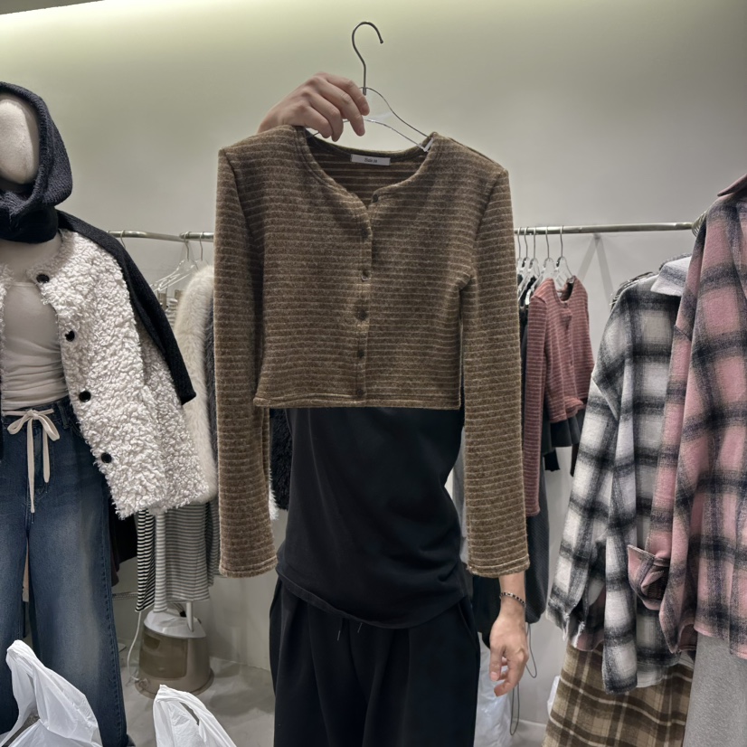 BAIE.38東大門㊣代購女士新款休閑時尚推薦熱賣長袖T恤條紋BAIE.38長袖T恤圖色1