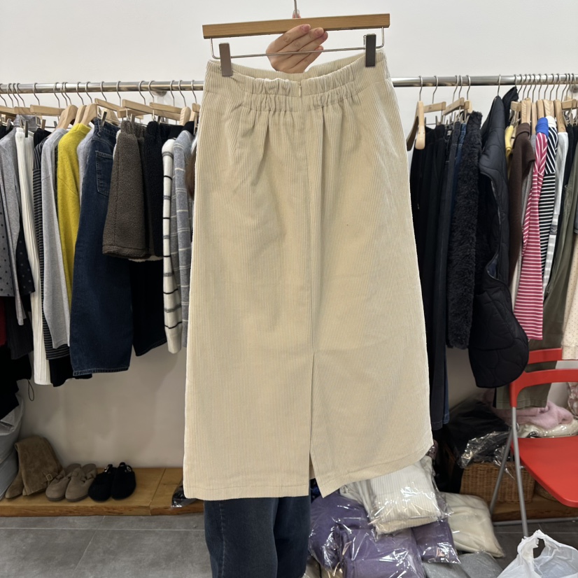 DELIGHT-L東大門㊣實拍女士新品休閑推薦人氣職業長裙燈芯絨DELIGHT-L長裙