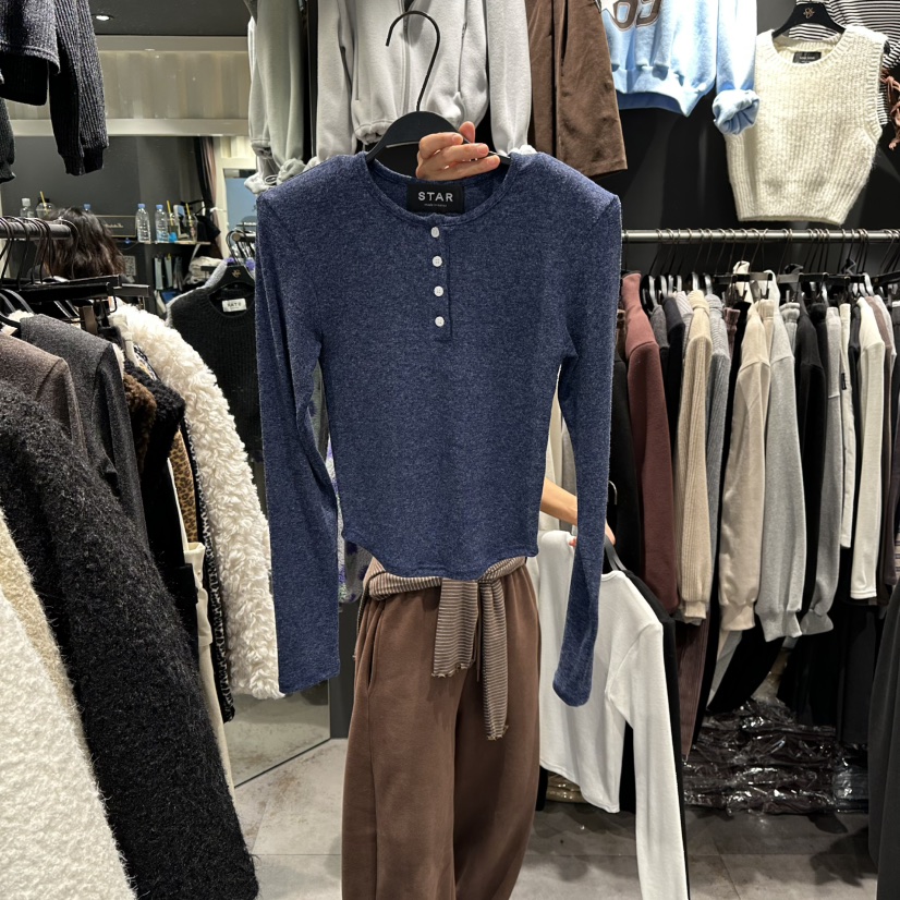 LONE STAR韓國代購㊣女士新款職業人氣時尚熱賣休閑長袖T恤STAR-L長袖T恤圖色1