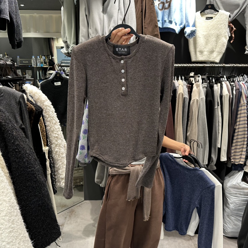 LONE STAR韓國代購㊣女士新款職業人氣時尚熱賣休閑長袖T恤STAR-L長袖T恤圖色3