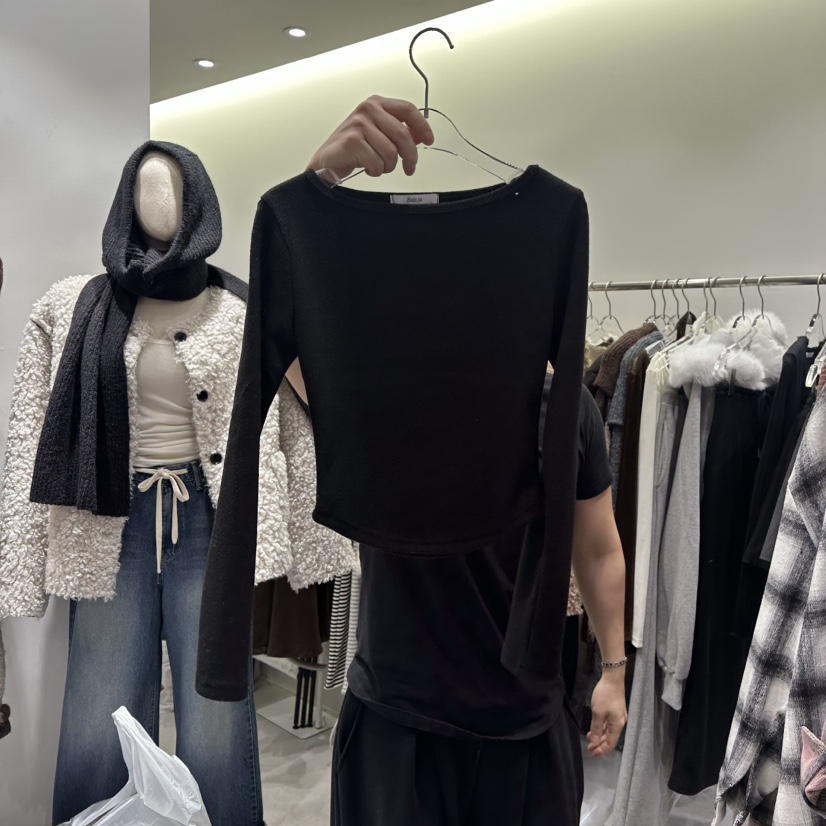 BAIE.38東大門㊣直郵女士新品休閑熱賣人氣時尚長袖T恤船領BAIE.38長袖T恤圖色2