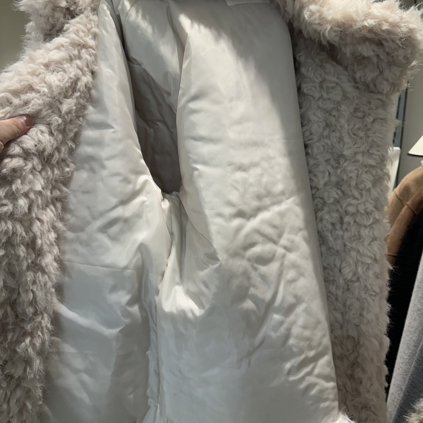 RE STOCK韓國直郵㊣女裝新款熱賣25秋冬時尚中長款大衣皮草RE STOCK中長款大衣