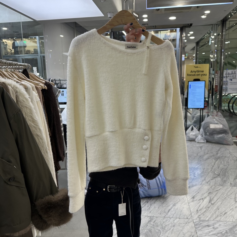 FOUNDATION東大門㊣代購女士新款時尚人氣推薦職業25秋冬針織衫FOUNDATION針織衫圖色1