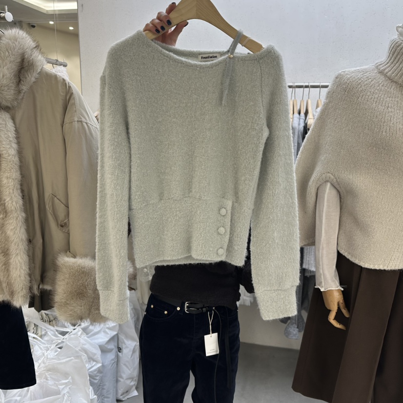 FOUNDATION東大門㊣代購女士新款時尚人氣推薦職業25秋冬針織衫FOUNDATION針織衫圖色2