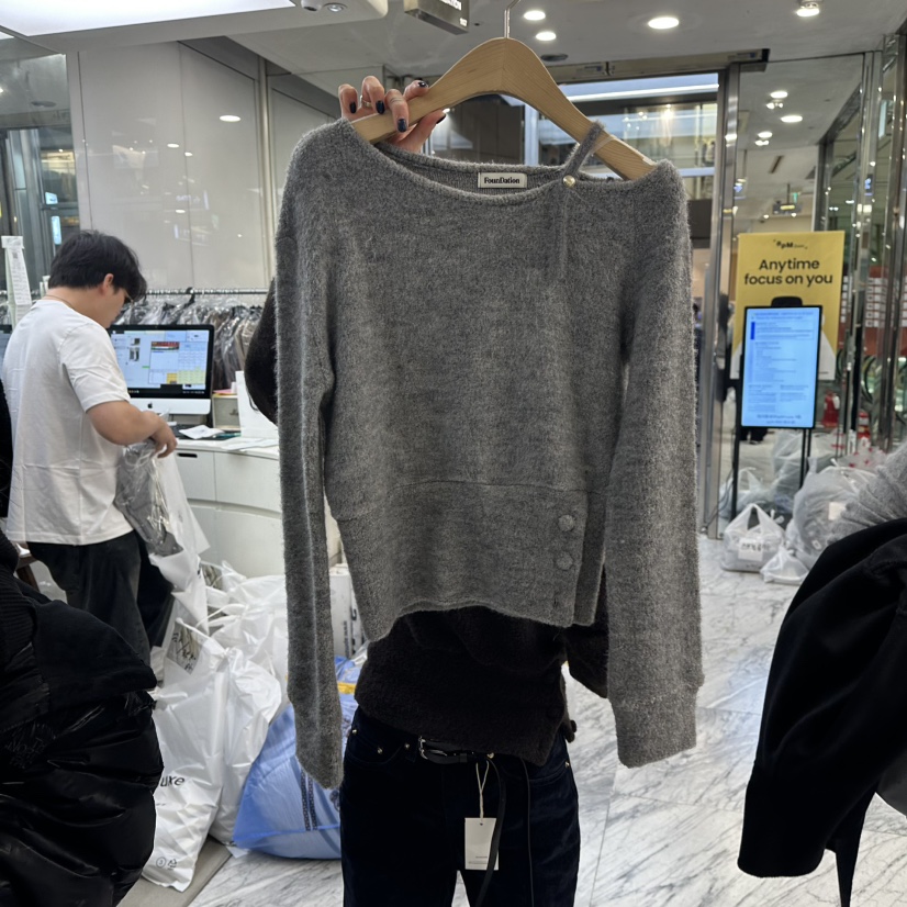 FOUNDATION東大門㊣代購女士新款時尚人氣推薦職業25秋冬針織衫FOUNDATION針織衫圖色4