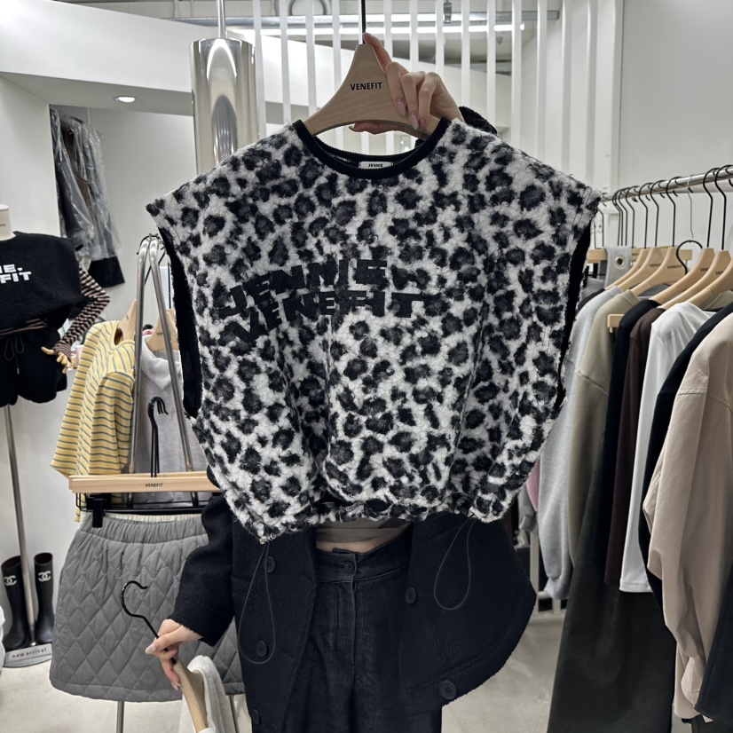 VENEFIT東大門㊣實拍女士新款職業25秋冬推薦人氣吊帶背心抓絨VENEFIT/JENNIE吊帶/背心圖色4