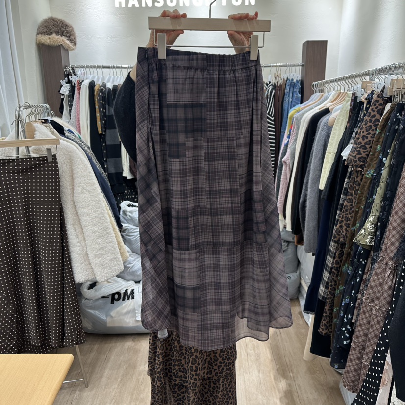 HANSUNGHYUN韓國代購㊣女士新款職業時尚熱賣人氣25秋冬長裙HANSUNGHYUN長裙