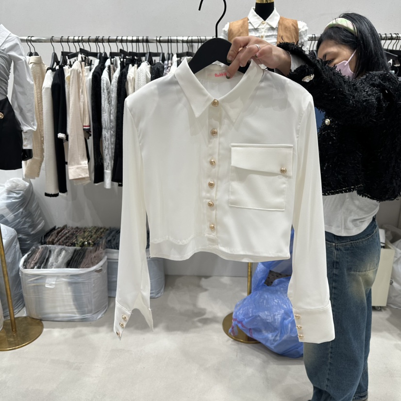 LOTTIMO東大門㊣直郵女裝新款熱賣時尚推薦25秋冬襯衫蕾絲衫LOTTIMO襯衫/蕾絲衫圖色1