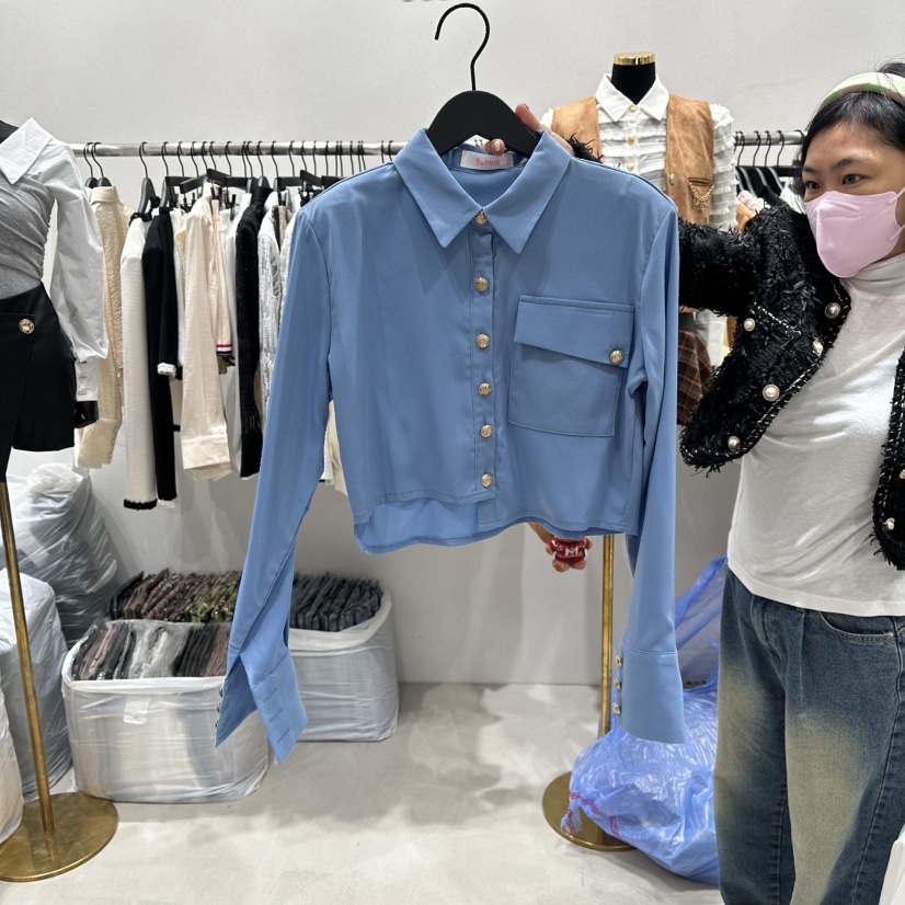 LOTTIMO東大門㊣直郵女裝新款熱賣時尚推薦25秋冬襯衫蕾絲衫LOTTIMO襯衫/蕾絲衫圖色2