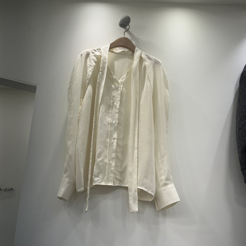 THE LOW韓國代購㊣女士新品時尚休閑人氣推薦25秋冬襯衫蕾絲衫THE LOW襯衫/蕾絲衫圖色1