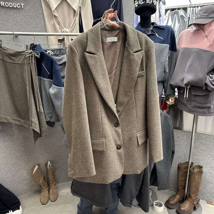 EXIT東大門㊣直郵女士新品熱賣25秋冬推薦人氣休閑職業夾克EXIT夾克圖色2