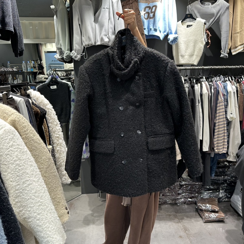 LONE STAR韓國直郵㊣女裝新品職業人氣時尚熱賣休閑短款大衣STAR-L短款大衣圖色3