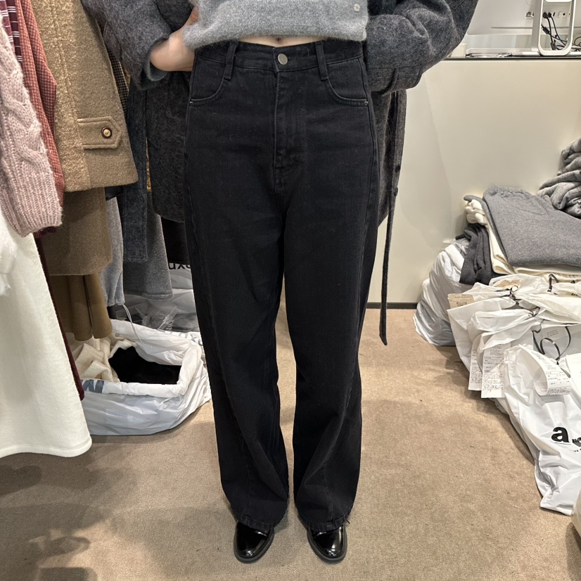 RE STOCK東大門㊣代購女士新款時尚推薦熱賣休閑職業牛仔褲RE STOCK牛仔褲圖色1