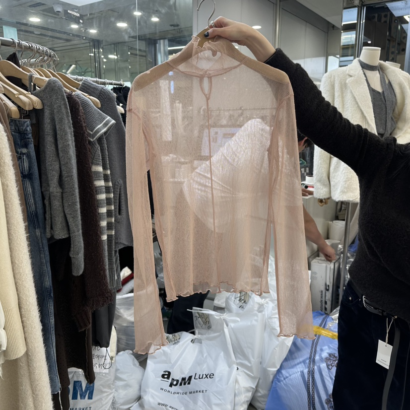 FOUNDATION東大門㊣代購女裝新款熱賣時尚休閑25秋冬襯衫蕾絲衫FOUNDATION襯衫/蕾絲衫圖色4