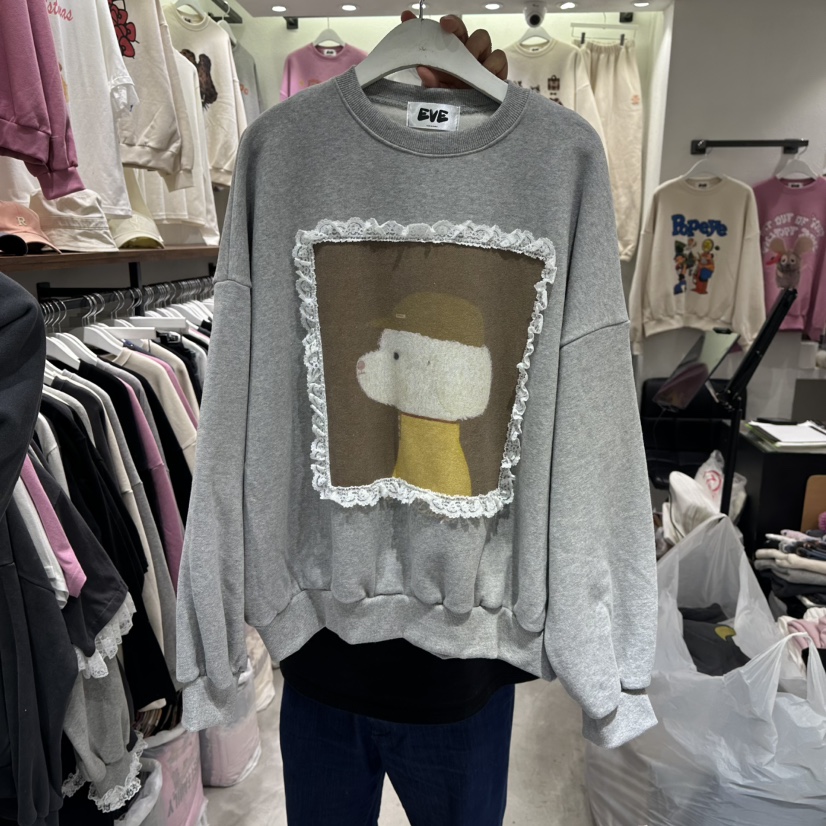 EVE東大門㊣直郵女士新款休閑人氣25秋冬熱賣職業推薦衛衣加絨EVE衛衣圖色2