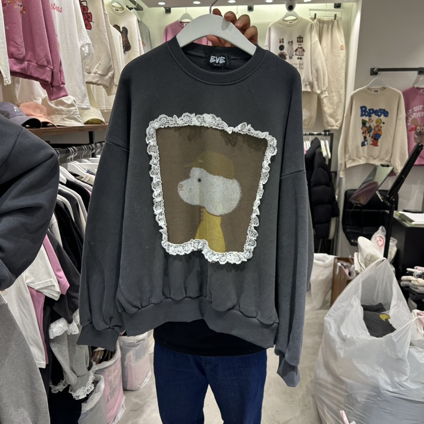 EVE東大門㊣直郵女士新款休閑人氣25秋冬熱賣職業推薦衛衣加絨EVE衛衣圖色3