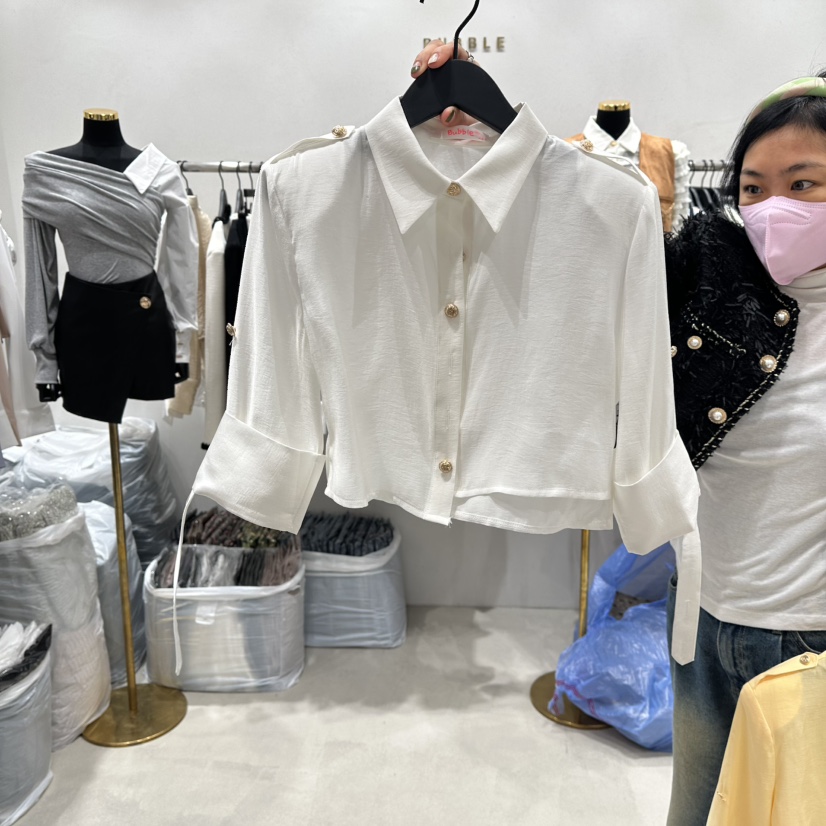 LOTTIMO東大門㊣直郵女裝新款休閑人氣熱賣時尚推薦襯衫蕾絲衫LOTTIMO襯衫/蕾絲衫圖色2