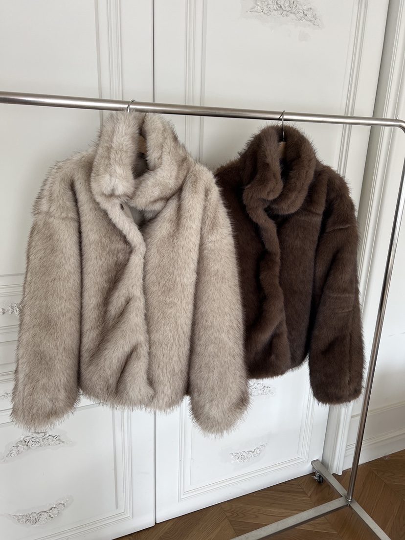 FOUNDATION韓國代購㊣女士新品人氣25秋冬夾克兩面穿狐貍雙面FOUNDATION夾克