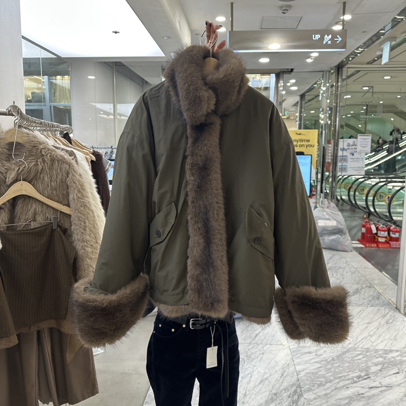 FOUNDATION韓國代購㊣女士新品人氣25秋冬夾克兩面穿狐貍雙面FOUNDATION夾克圖色2