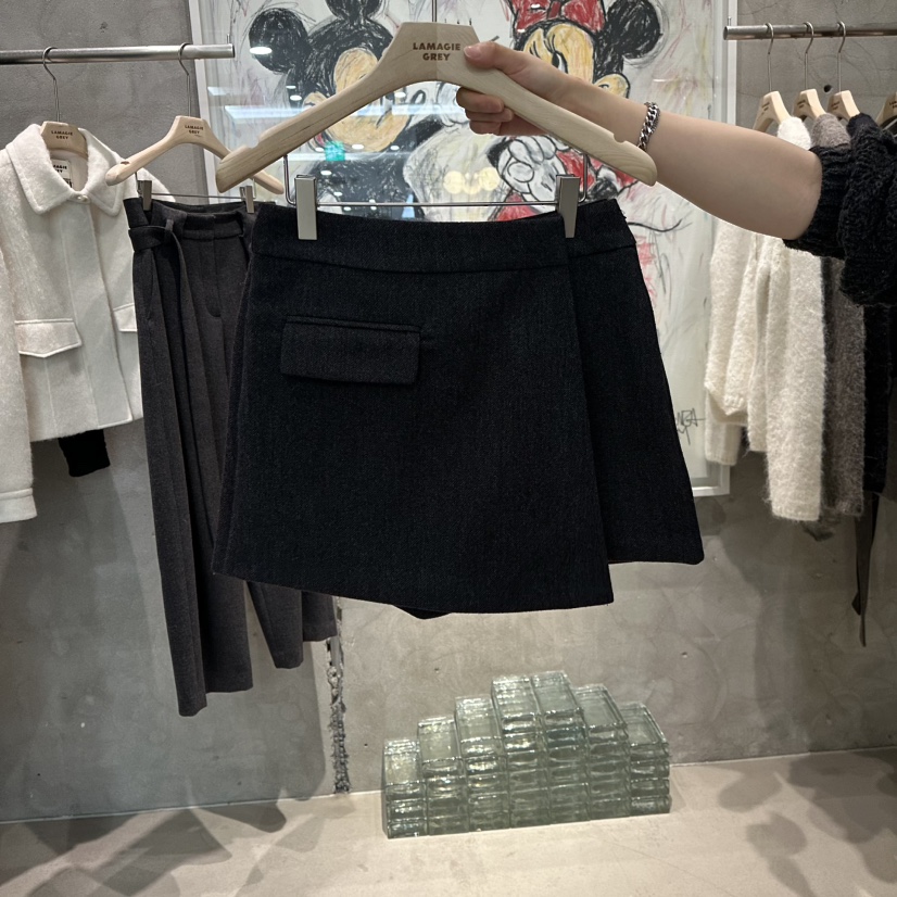 LAMAGIEPIE東大門㊣直郵女裝新款推薦休閑熱賣職業時尚裙褲LAMAGIE GREY裙褲圖色1深灰色
