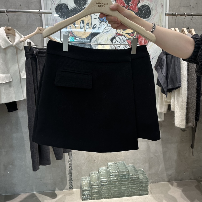 LAMAGIEPIE東大門㊣直郵女裝新款推薦休閑熱賣職業時尚裙褲LAMAGIE GREY裙褲圖色2黑色