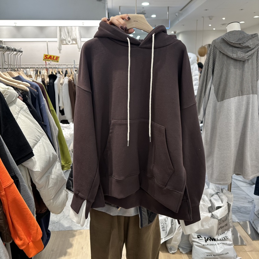 REVE-L東大門㊣代購女士新款職業25秋冬時尚休閑衛衣連帽衫REVE-L衛衣圖色2