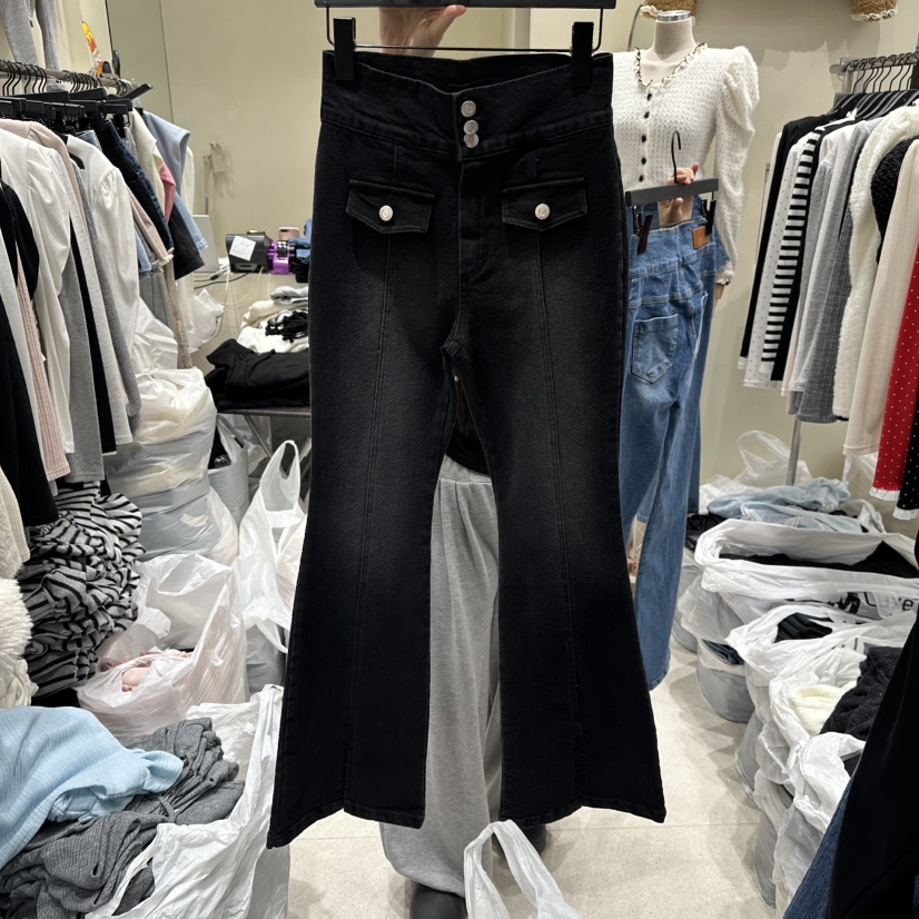 MONOPOLY東大門㊣實拍女裝新品人氣推薦真品熱賣牛仔褲連帽MONO_POLY牛仔褲圖色2