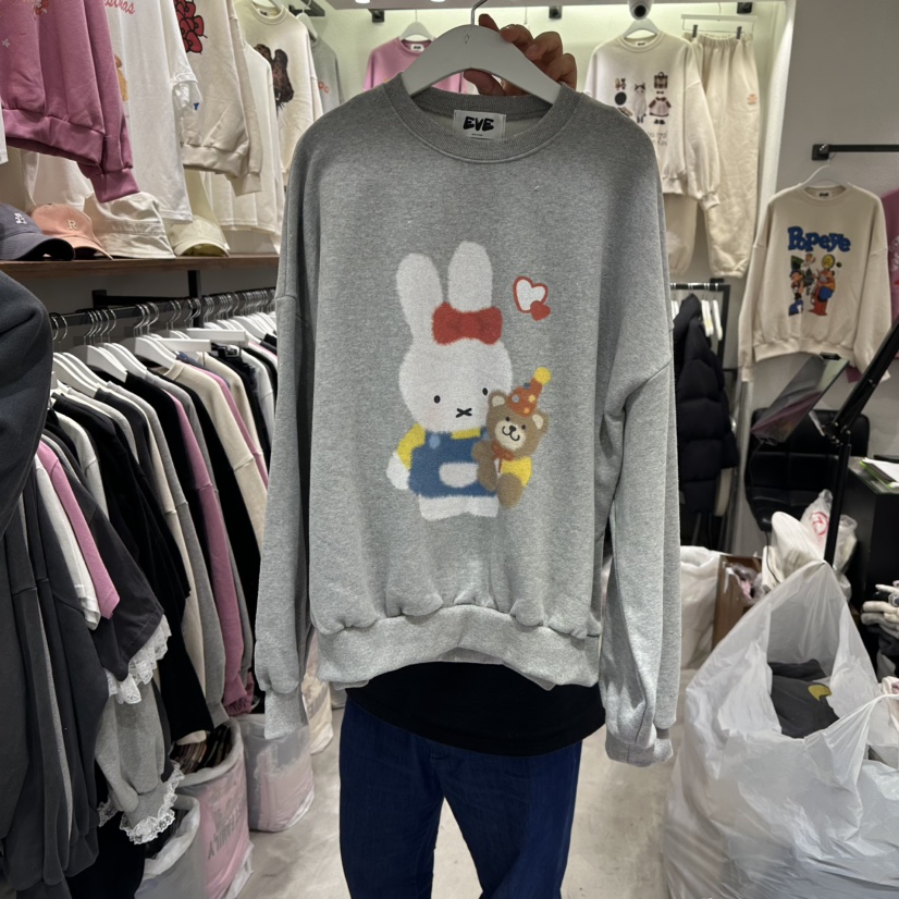 EVE東大門㊣代購女裝新款25秋冬人氣時尚熱賣真品休閑職業衛衣EVE衛衣圖色2