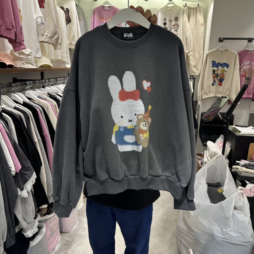 EVE東大門㊣代購女裝新款25秋冬人氣時尚熱賣真品休閑職業衛衣EVE衛衣圖色3