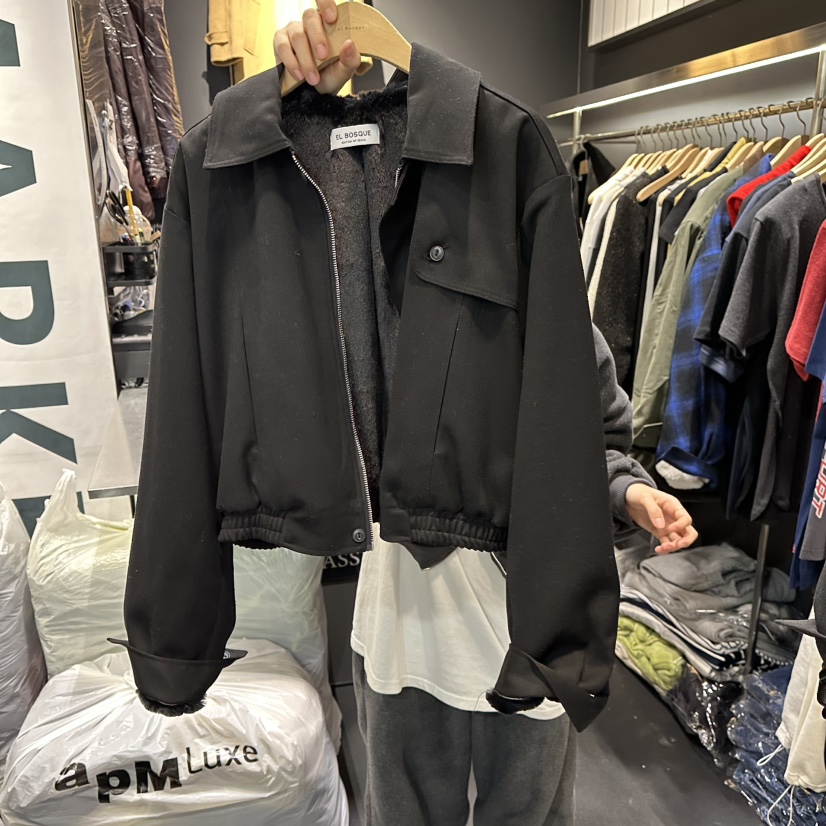 EL BOSQUE東大門㊣實拍女士新品25秋冬熱賣休閑時尚職業夾克EL BOSQUE夾克圖色2黑色